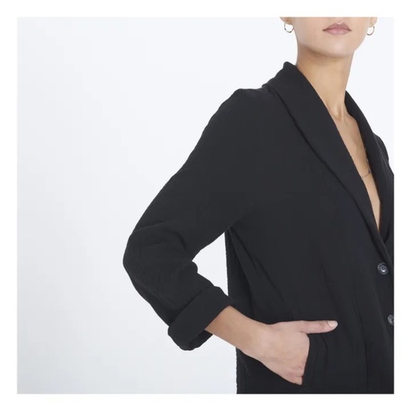 2/$300 Xirena black cotton gauze Cullen blazer jacket - Medium - Picture 7 of 10
